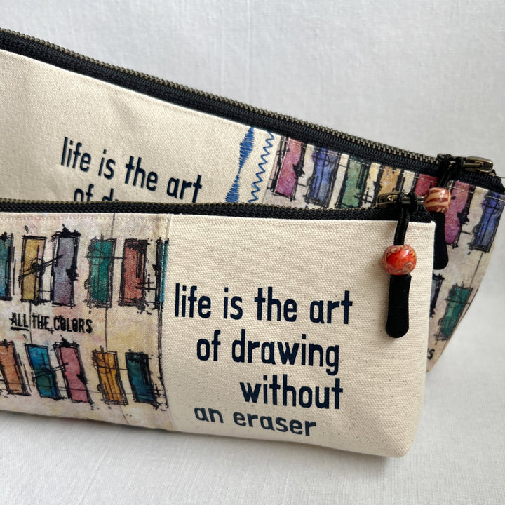 Zip Bag Pouch - Art Tool Bag Life is the Art