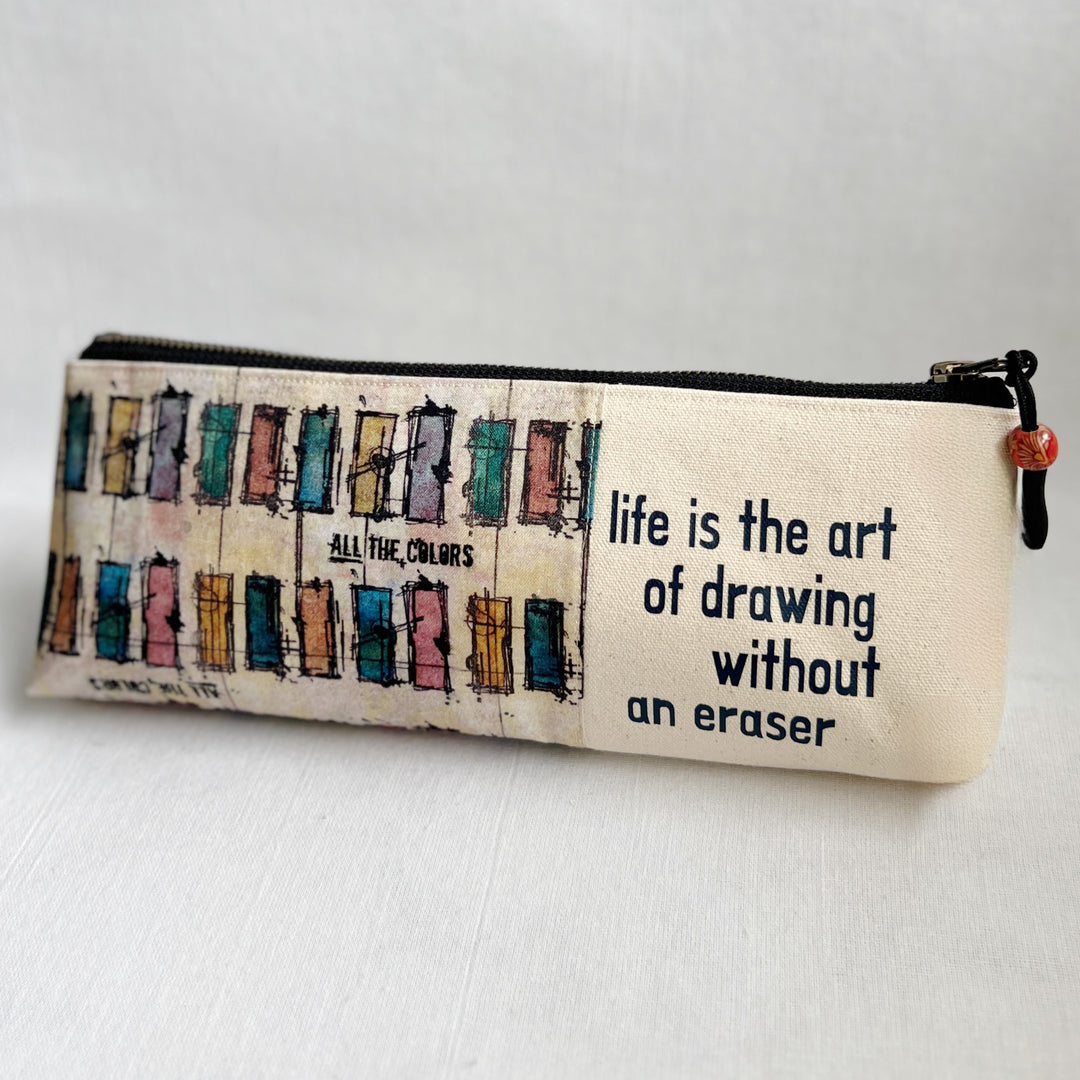 Zip Bag Pouch - Art Tool Bag Life is the Art