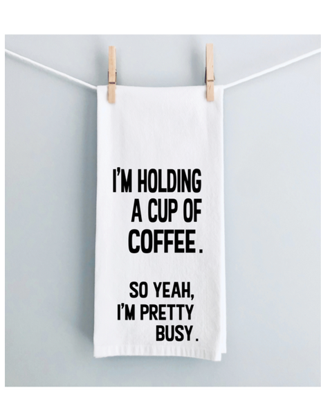 Fueled by Coffee Country Music Fun Cute Kitchen Towel